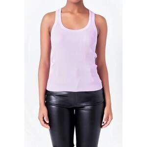 NEW ENDLESS ROSE ribbed sweater knit tank top in lavender